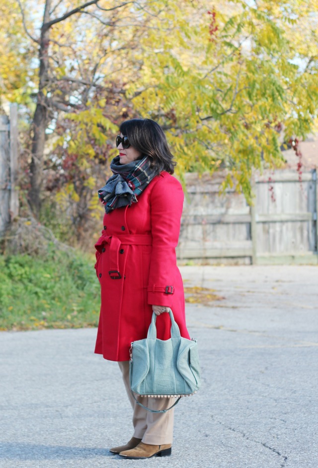 red wool trench, jcrew
