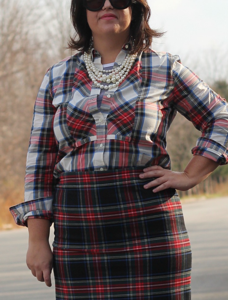 double plaid christmas outfit