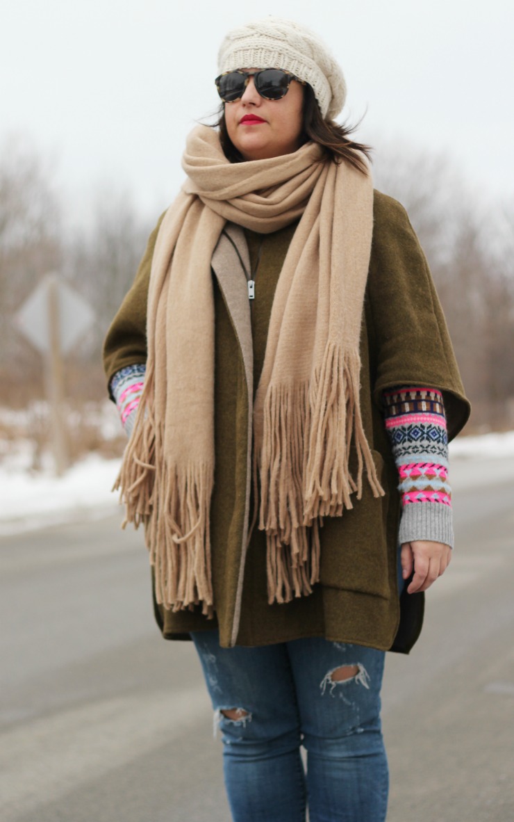 casual winter outfit, free people kolby scarf