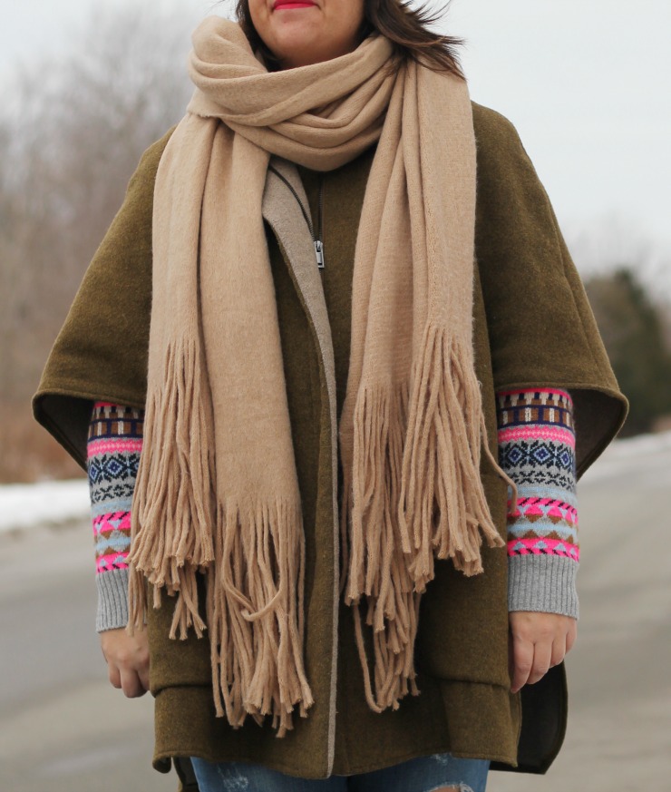 Casual winter outfit, free people kolby scarf