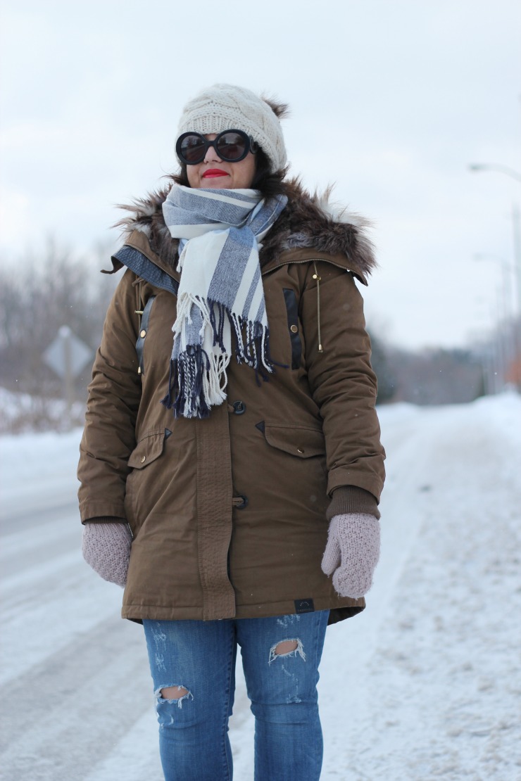 winter parka outfit