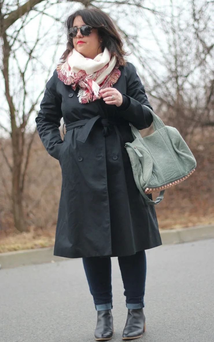 everlane black trench coat