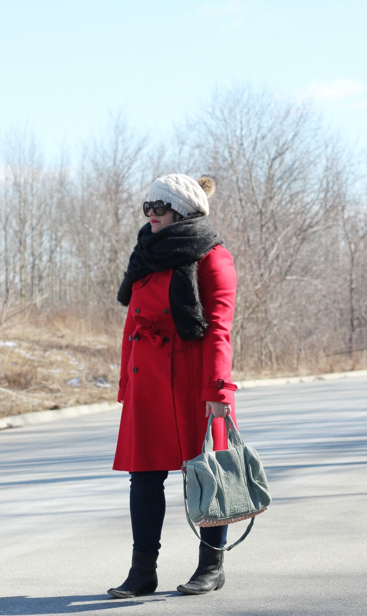 red jcrew icon trench
