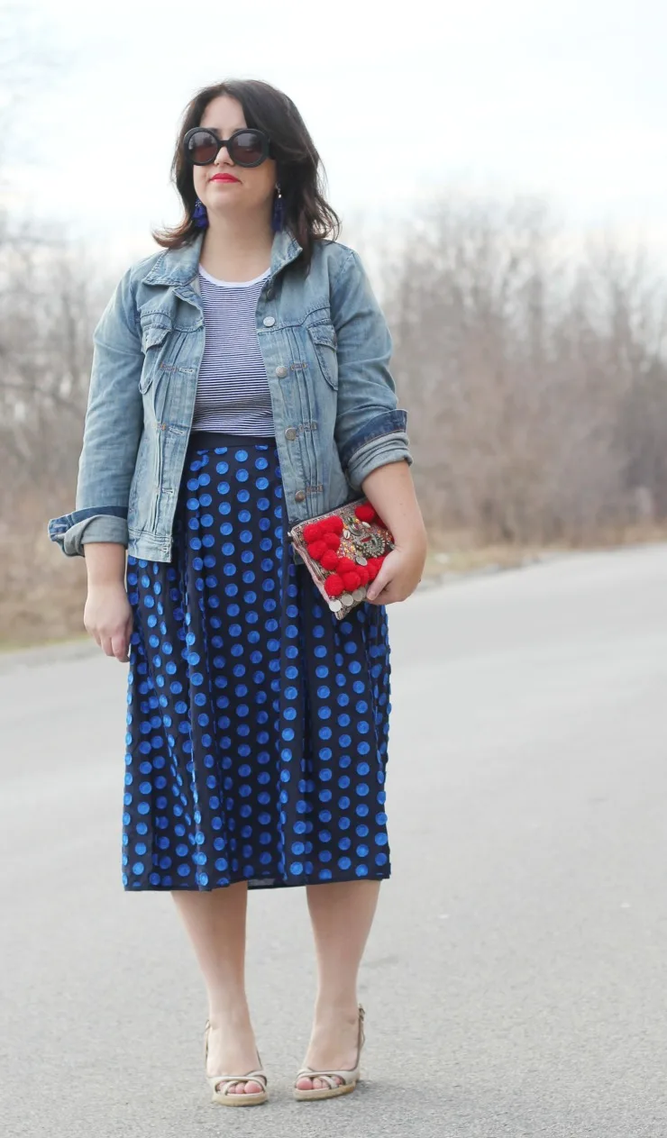 polka dot skirt