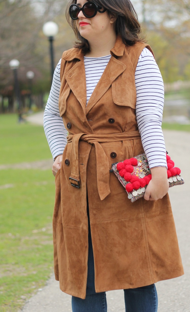 sleeveless trench