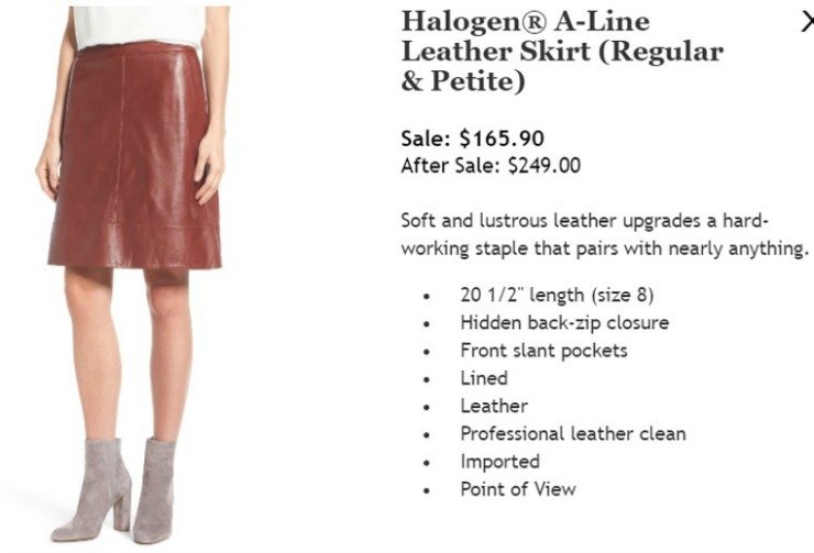 leather skirt nordstrom sale