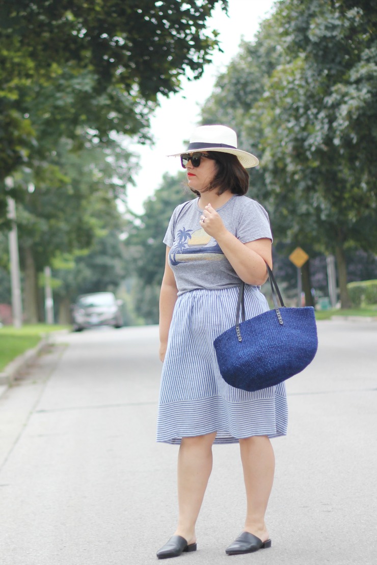 jcrew stripe skirt