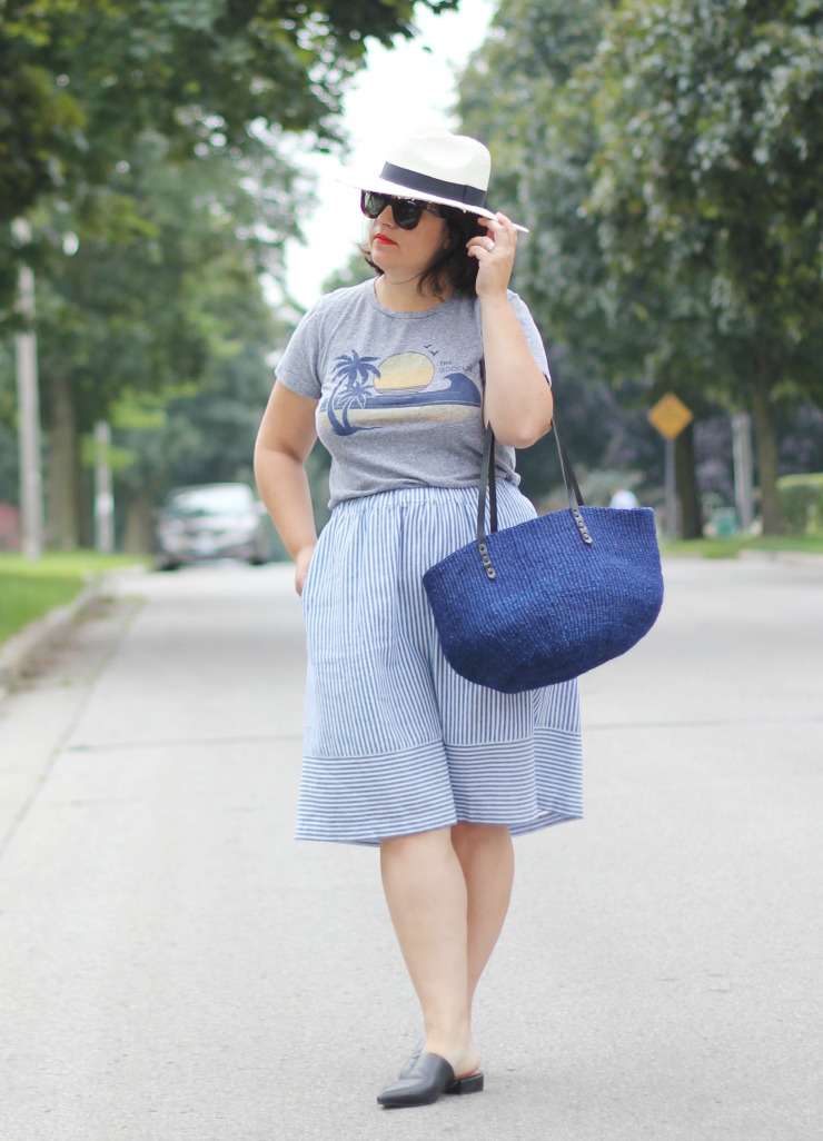 jcrew stripe skirt