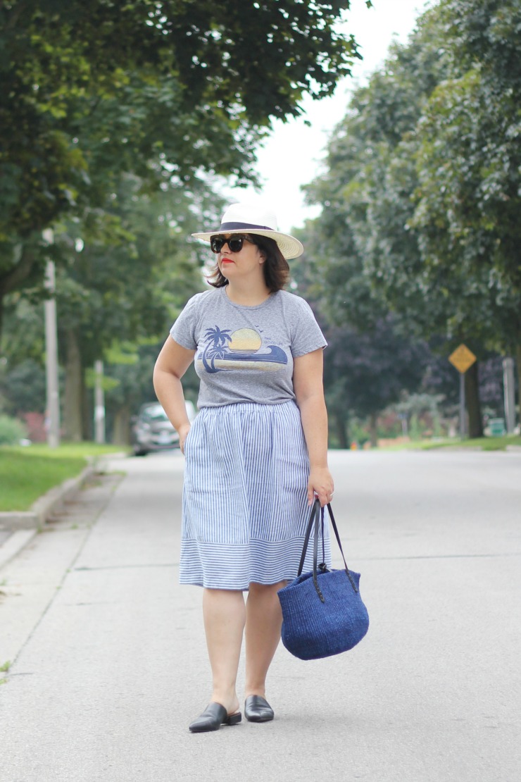 jcrew stripe skirt