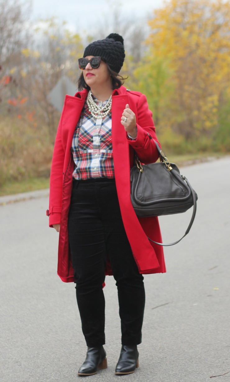 red black plaid christmas outfit