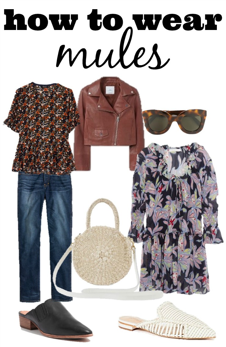 how to wear mules, mules shoes outfits