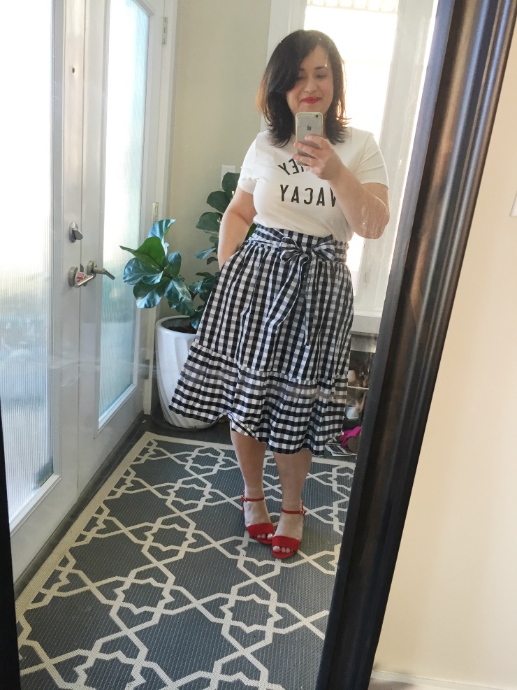 jcrew gingham skirt