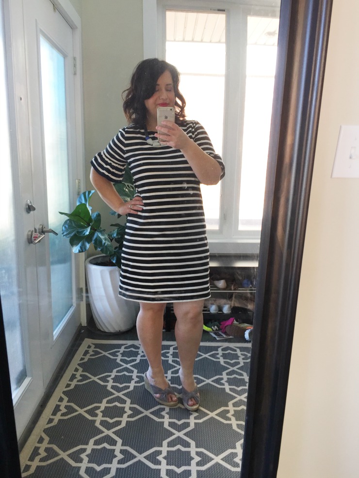 jcrew stripe dress