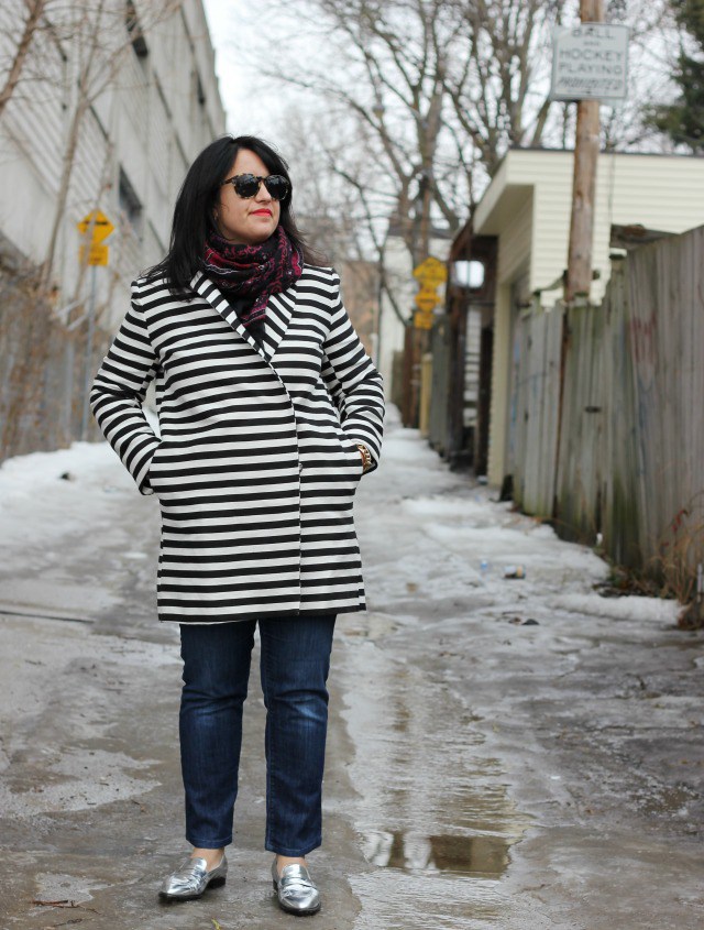 stripe coat