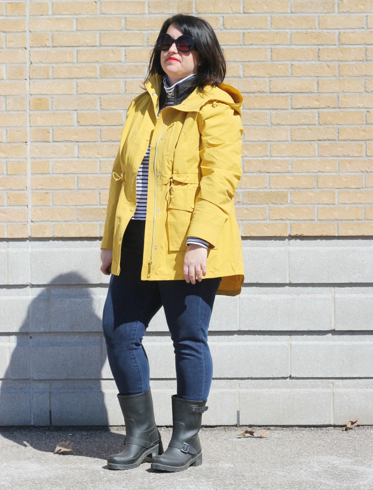 yellow perfect rainjacket jcrew