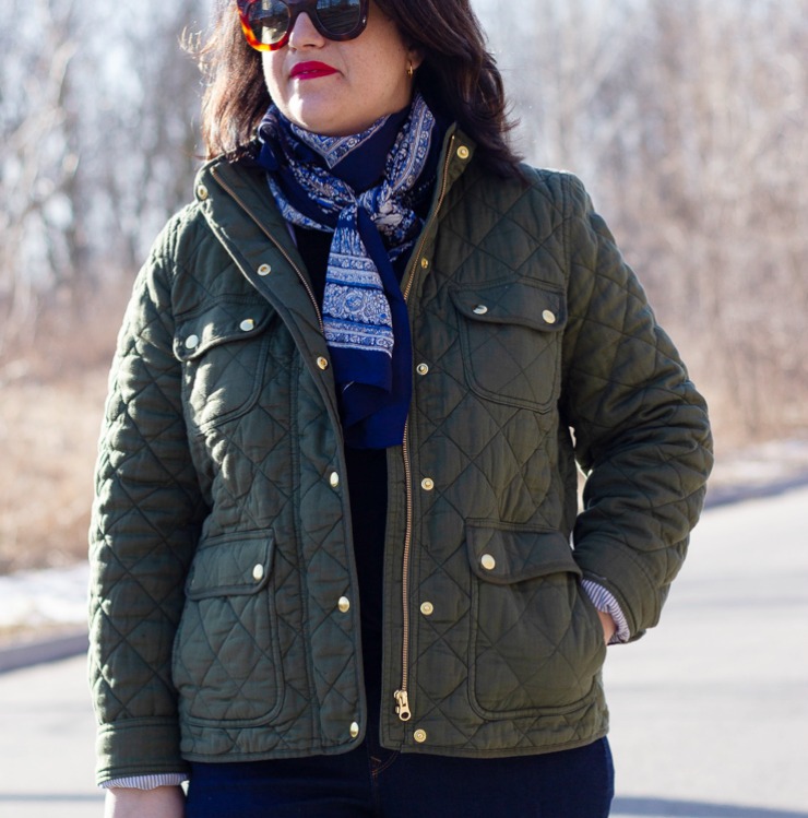 JCREW quilted downtown field jacket