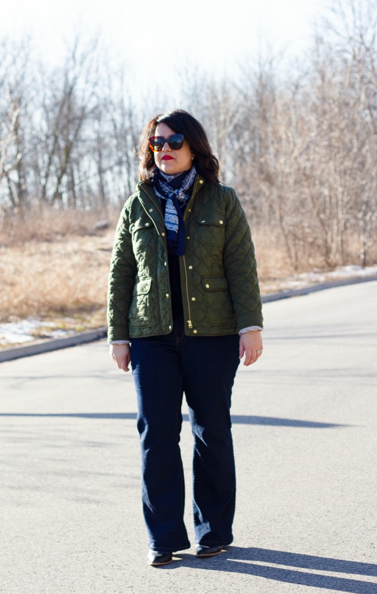JCREW quilted downtown field jacket