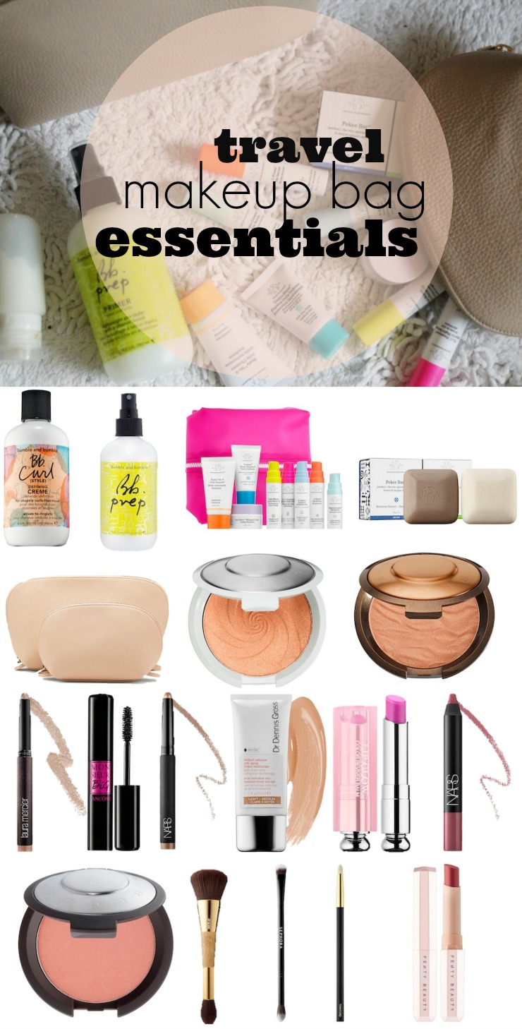 travel makeup bag essentials