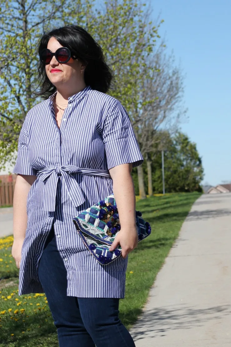 everlane shirt dress with pants