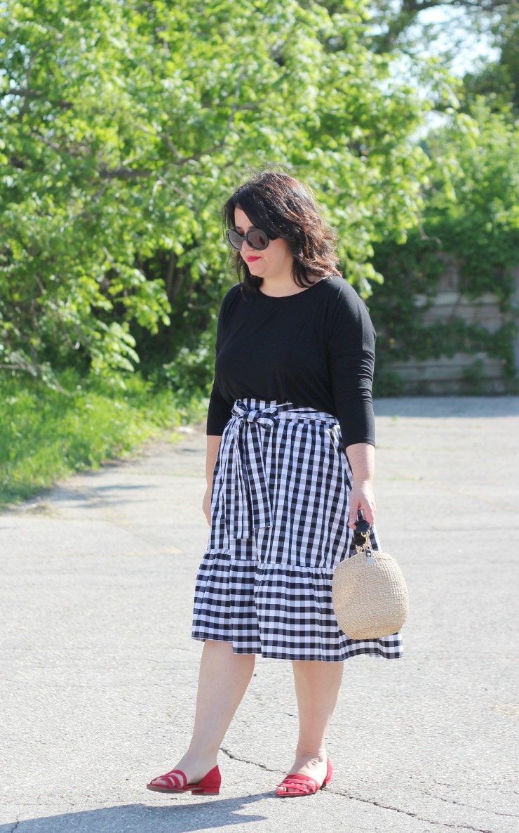 jcrew gingham skirt