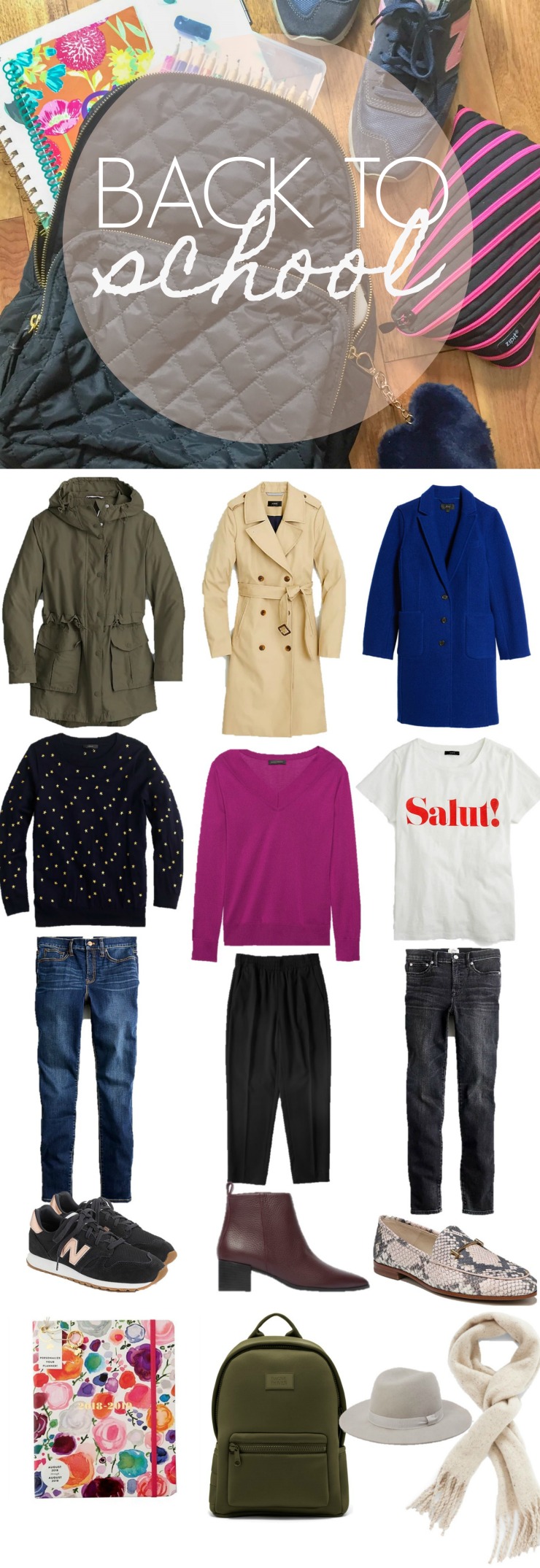 adult back to school capsule wardrobe