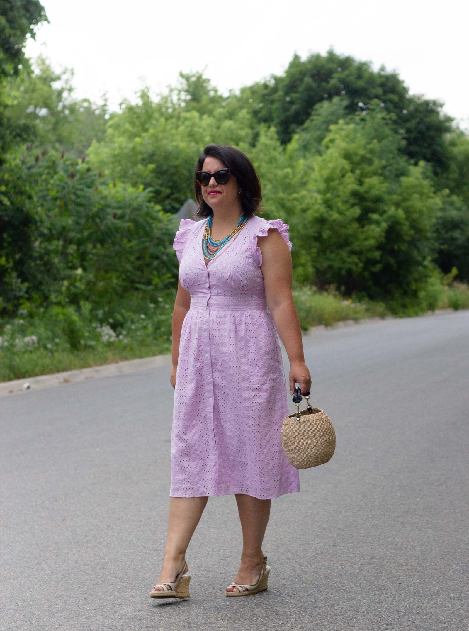 lavender eyelet dress