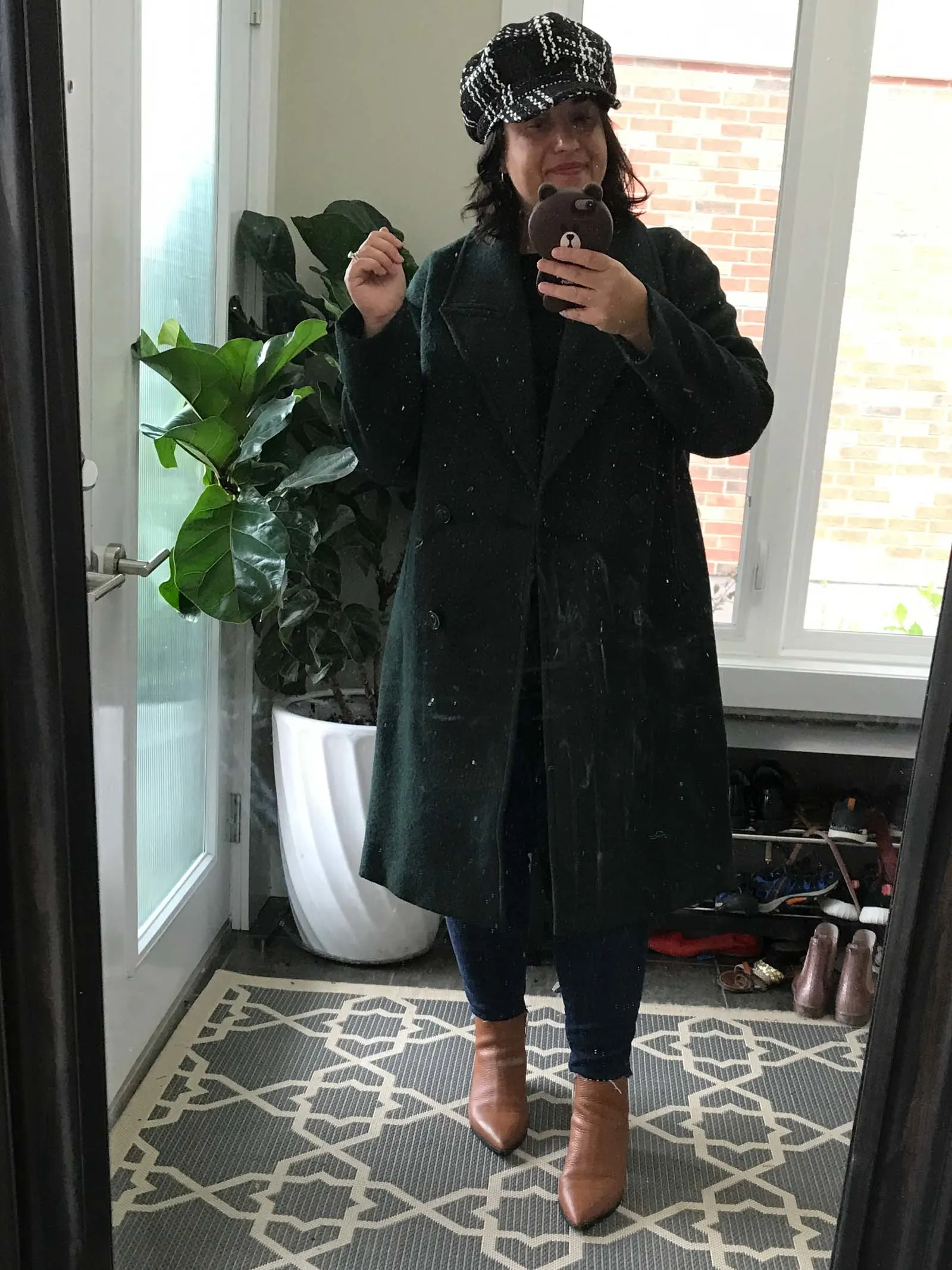 fall haul green coat