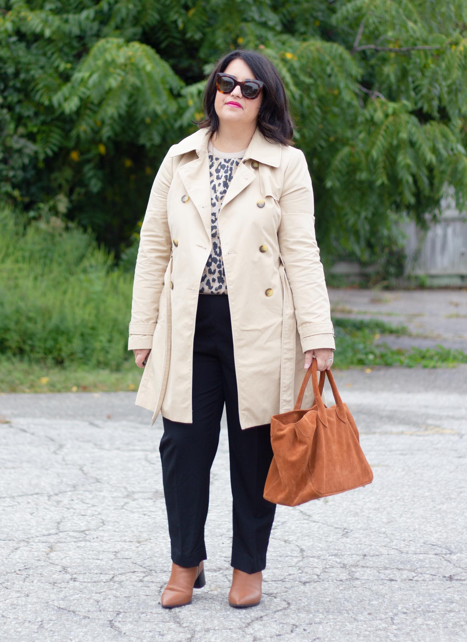 leopard sweater work outfit