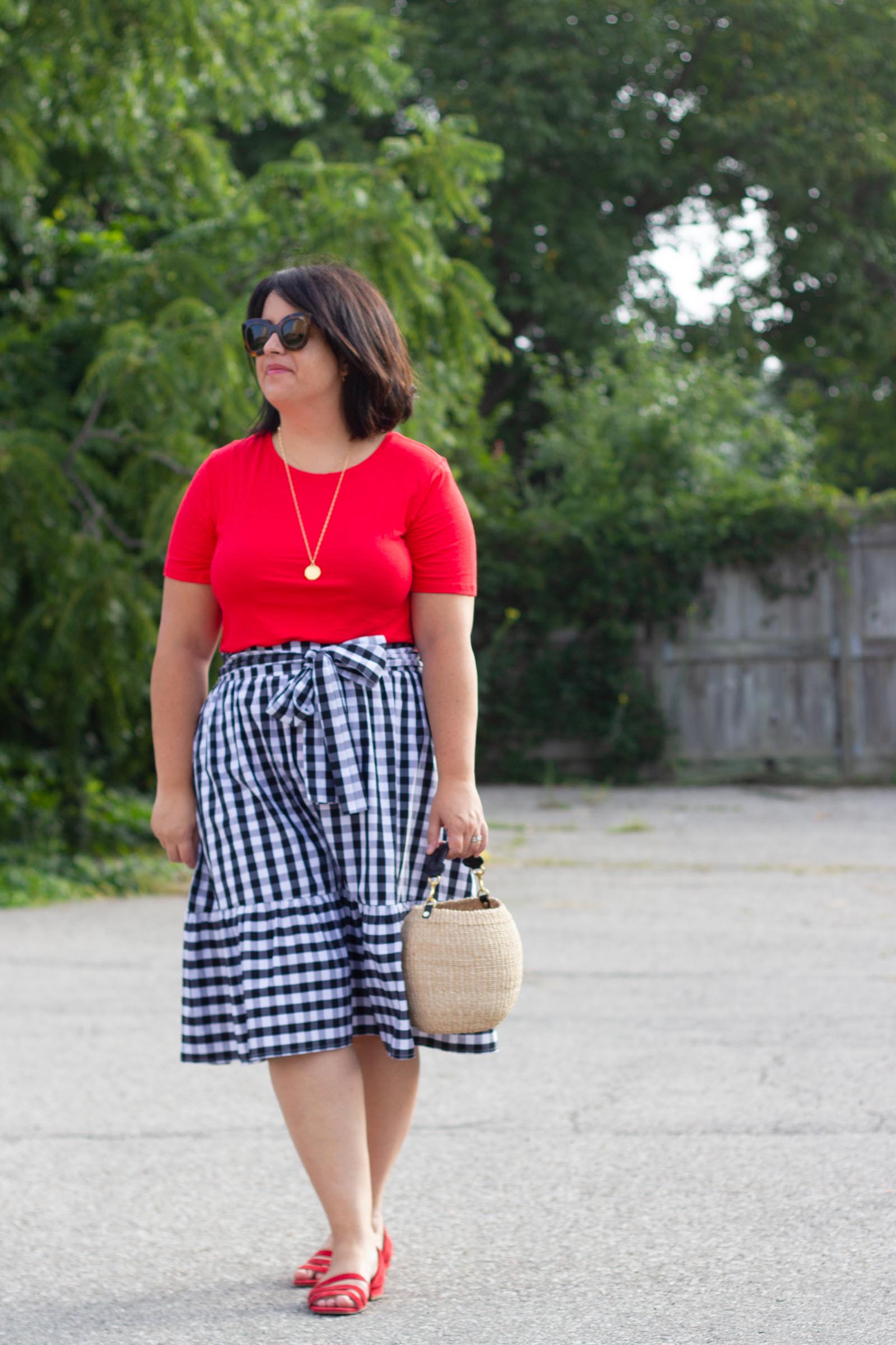 red and gingham