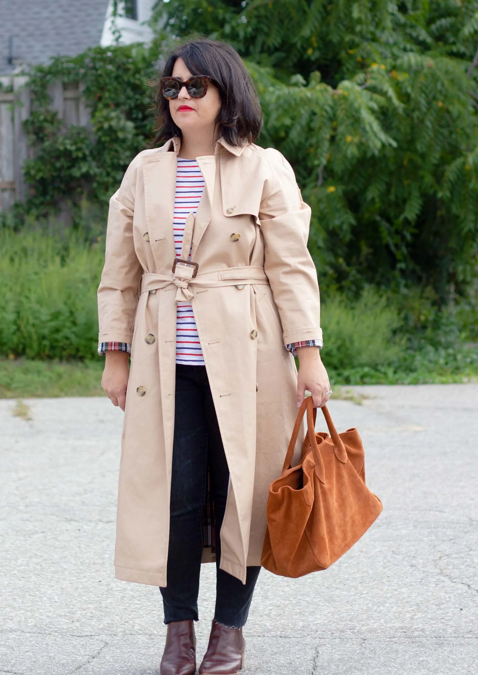 long trench coat outfit