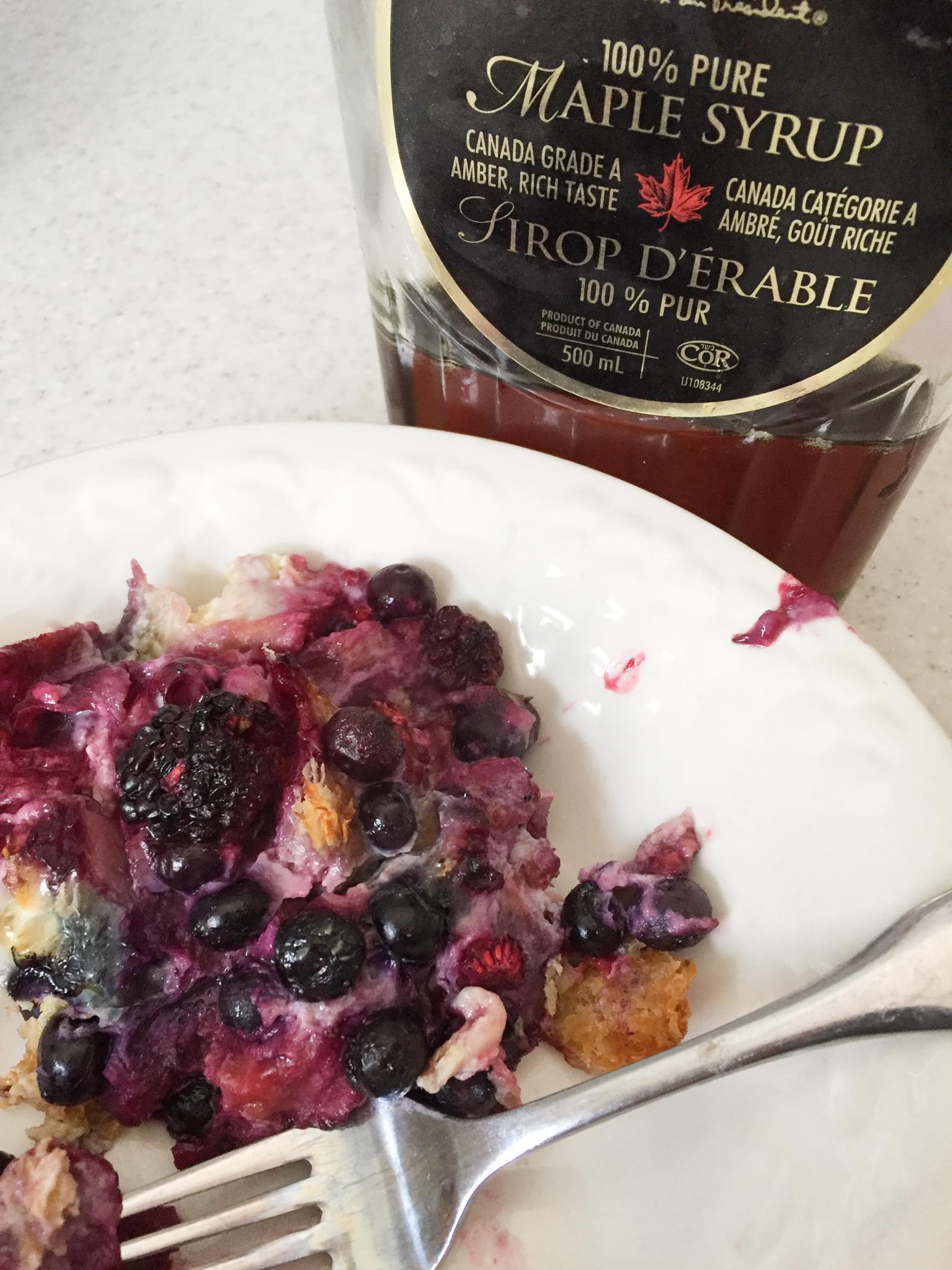 mixed berry baked croissant french toast