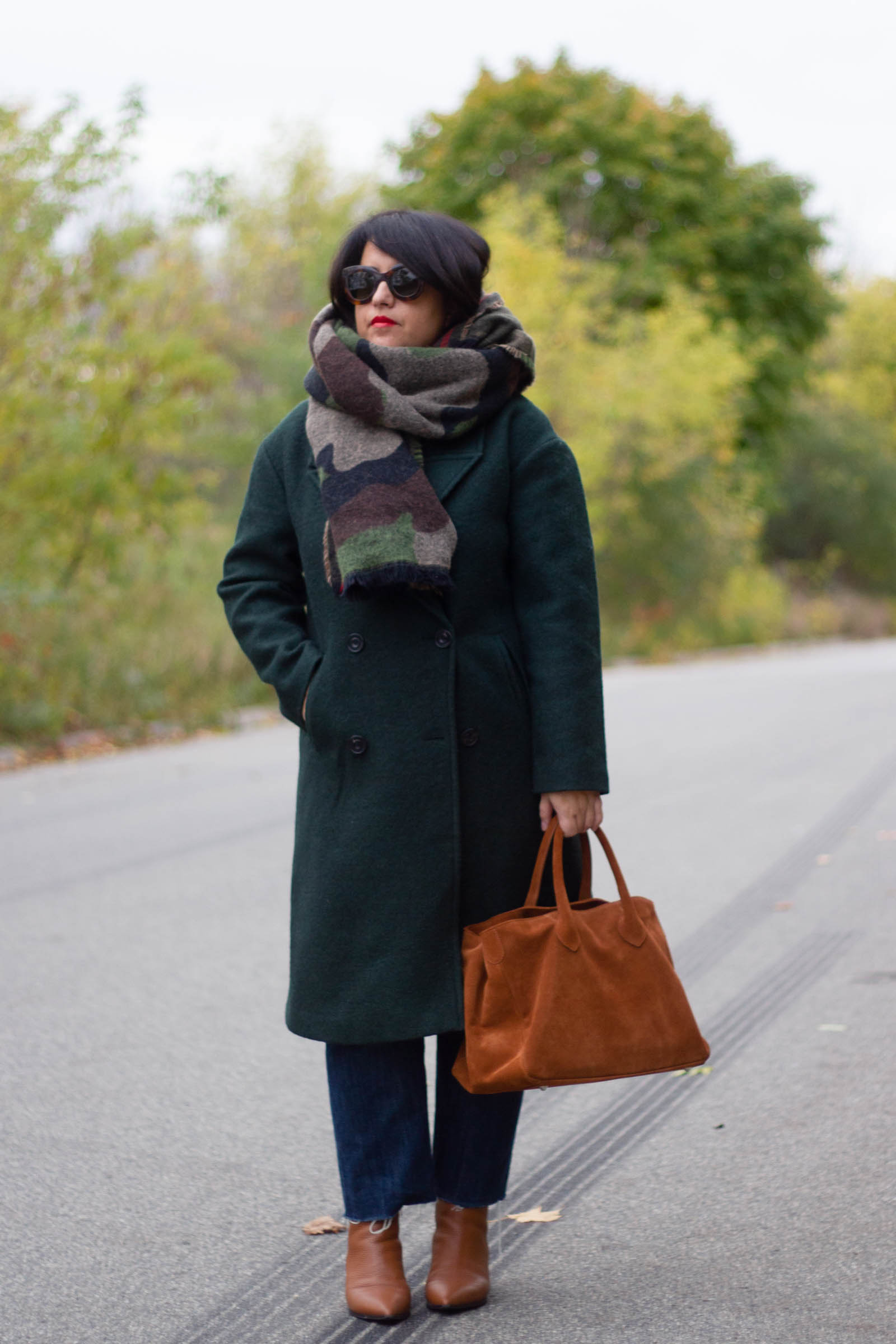 Dark green winter coat