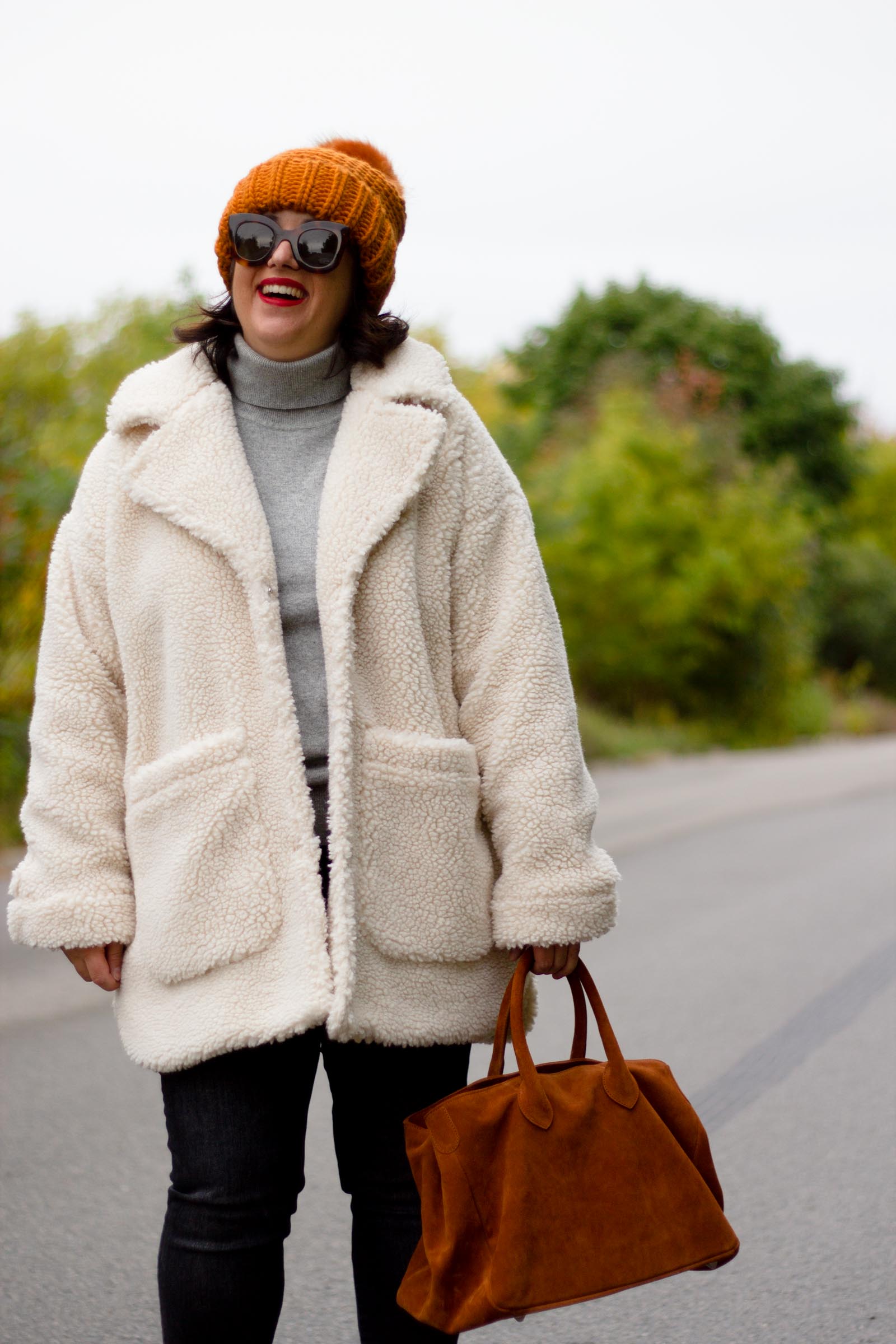 teddy coat outfit