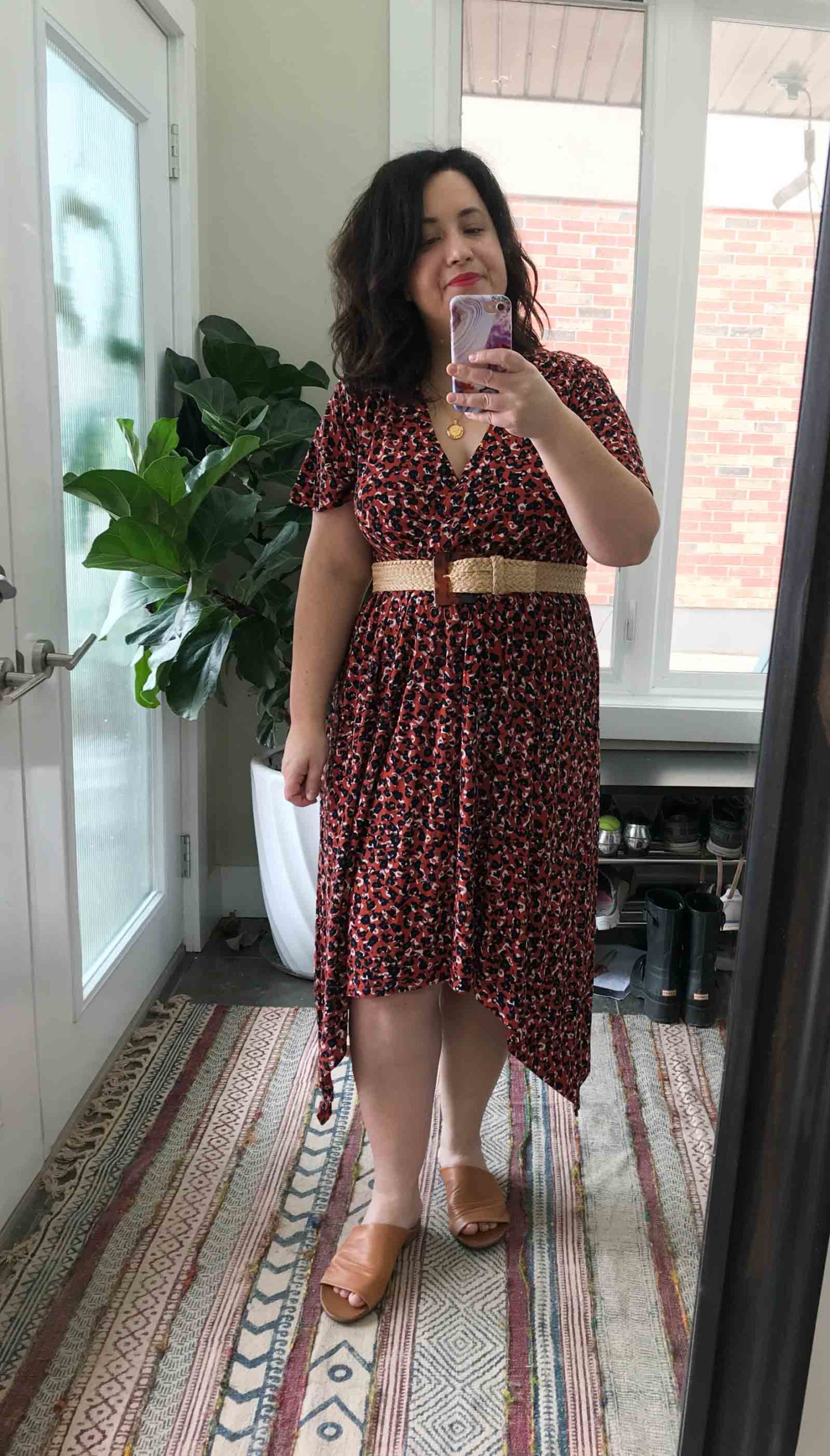 spring try on haul, next leopard dress