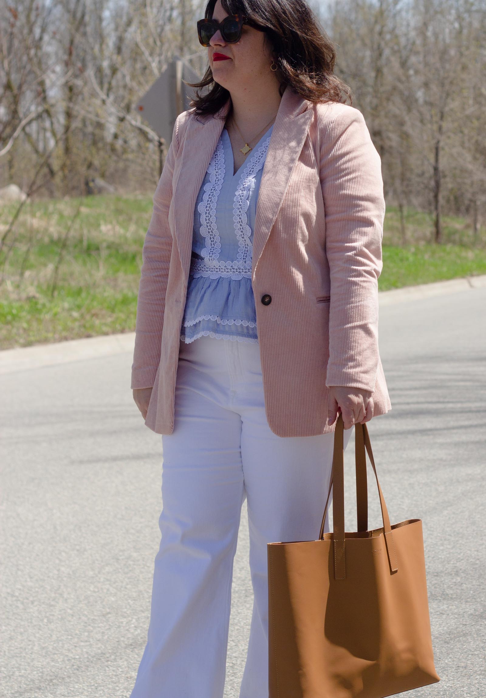 pretty blue peplum JCREW top