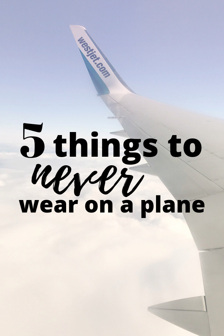 things to never wear on a plane