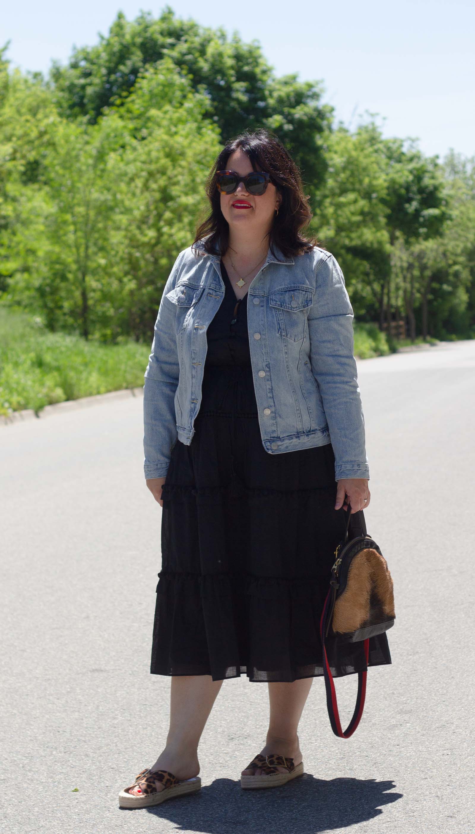 black boho dress