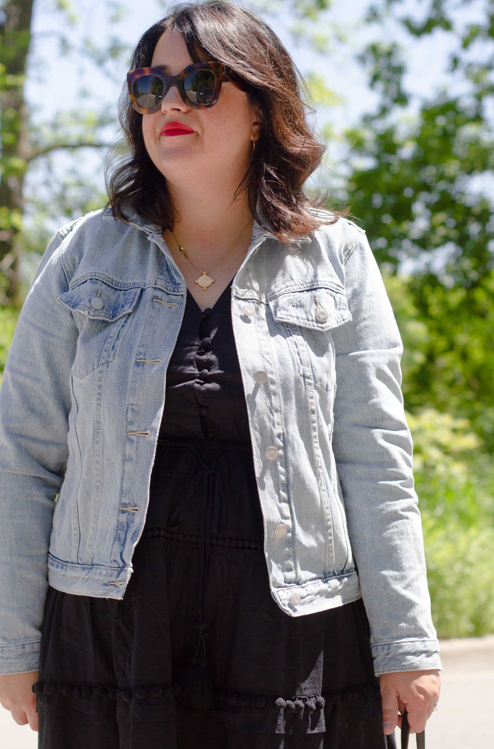 black boho dress