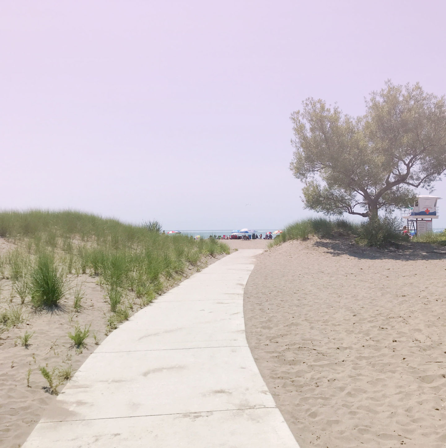 port stanley sidewalk to the beach