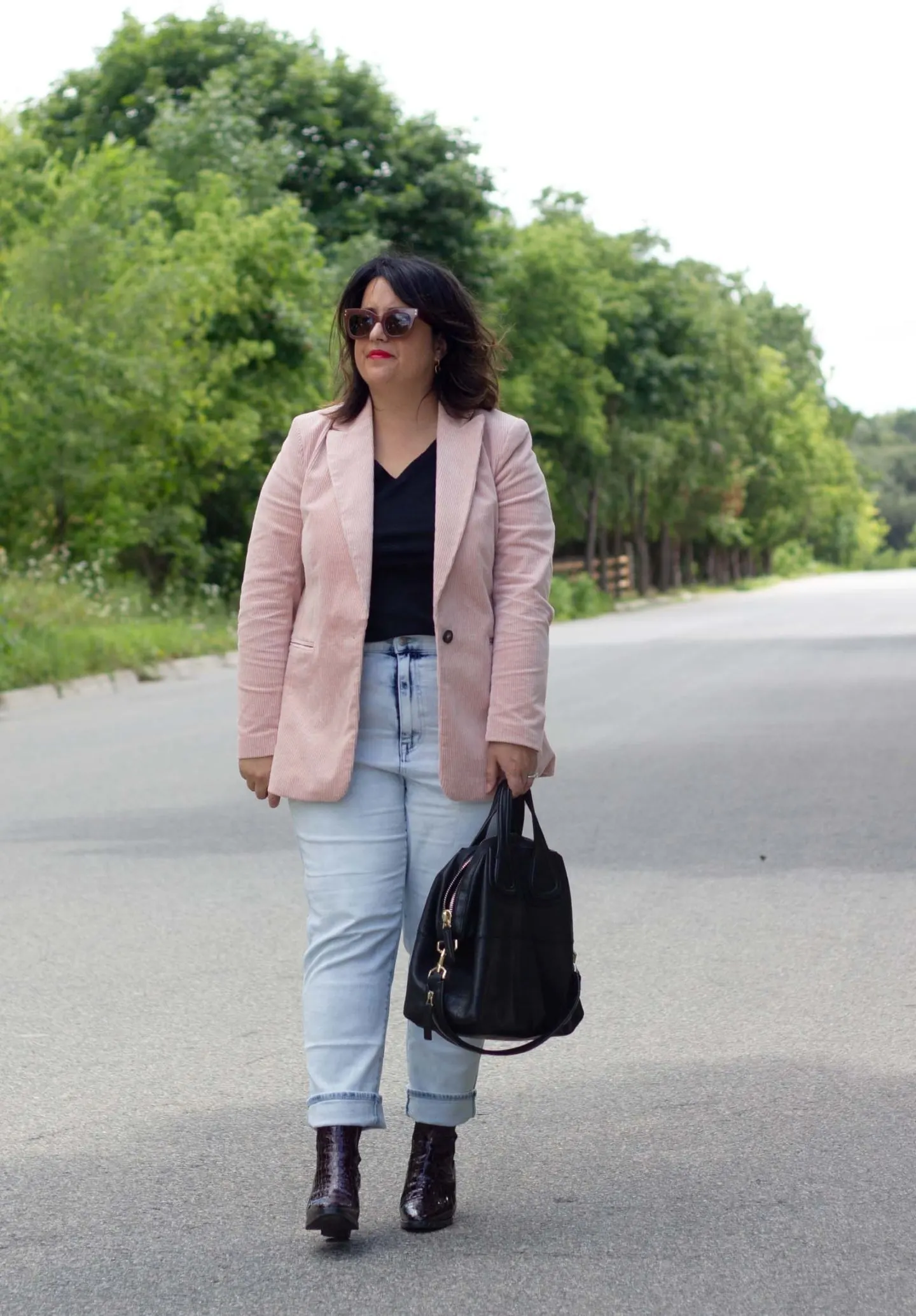 modern acid wash jeans and boots