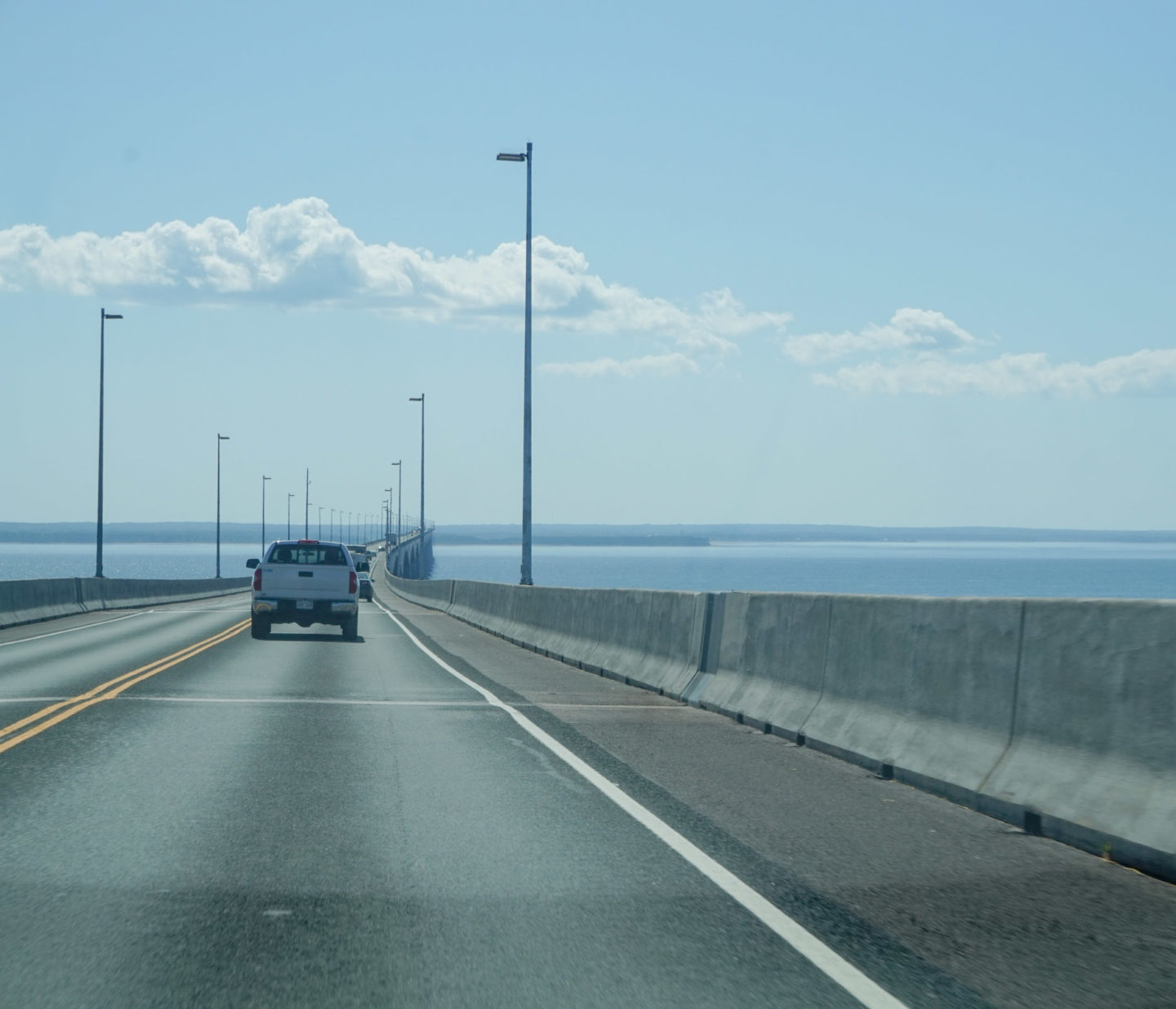 driving across the bridge from PEI