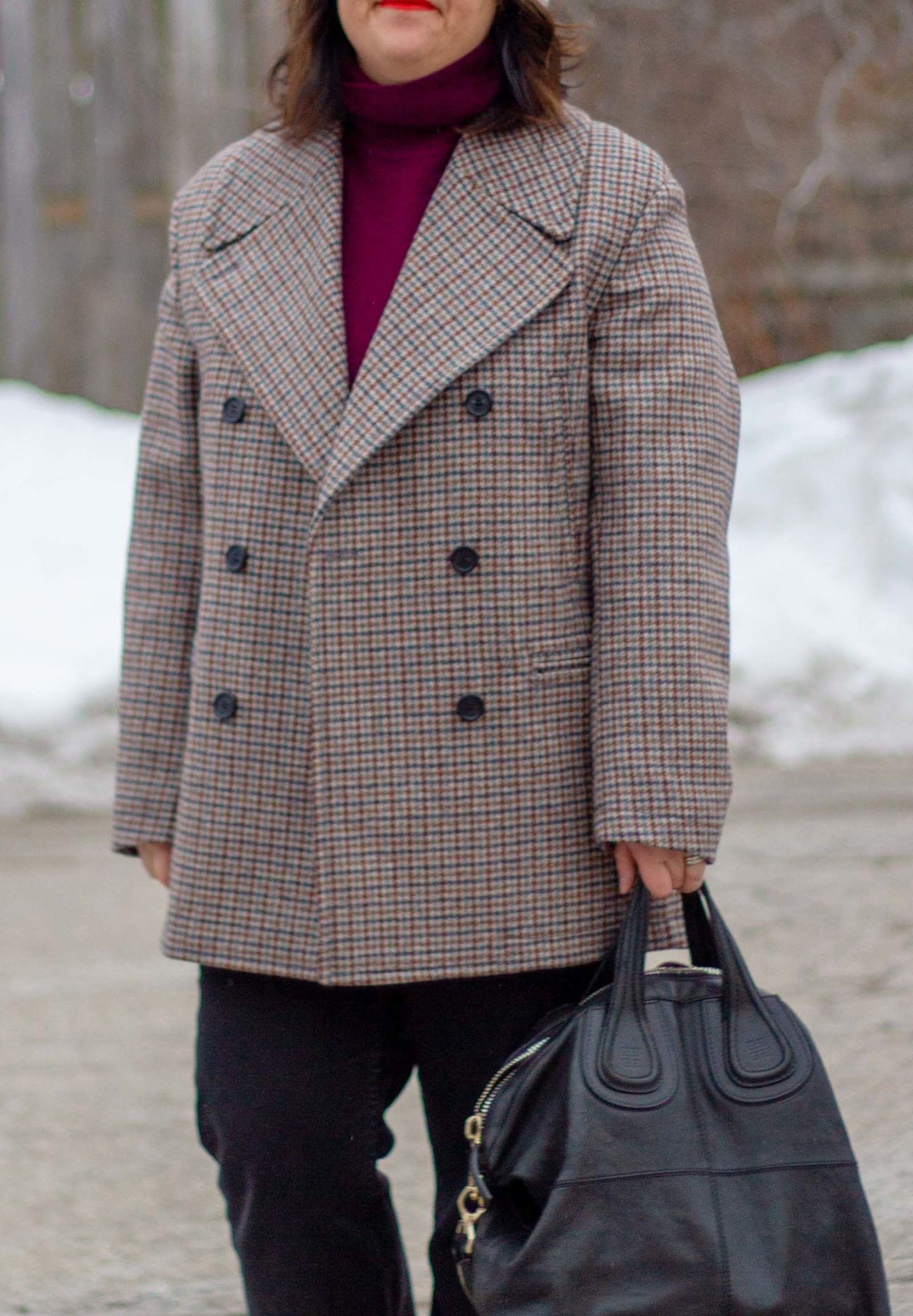 houndstooth menswear inspired peacoat