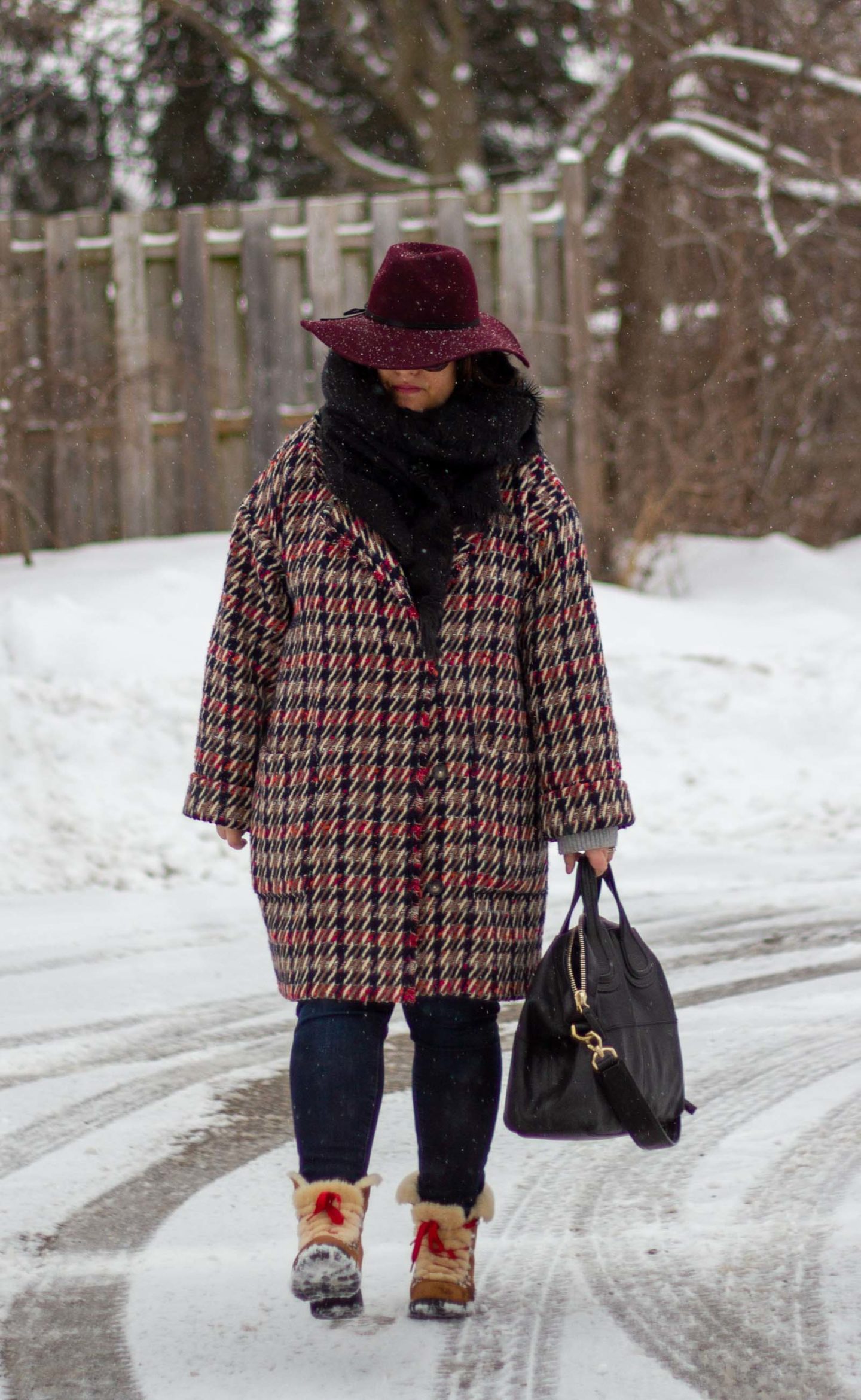 sezane winter coat outfit