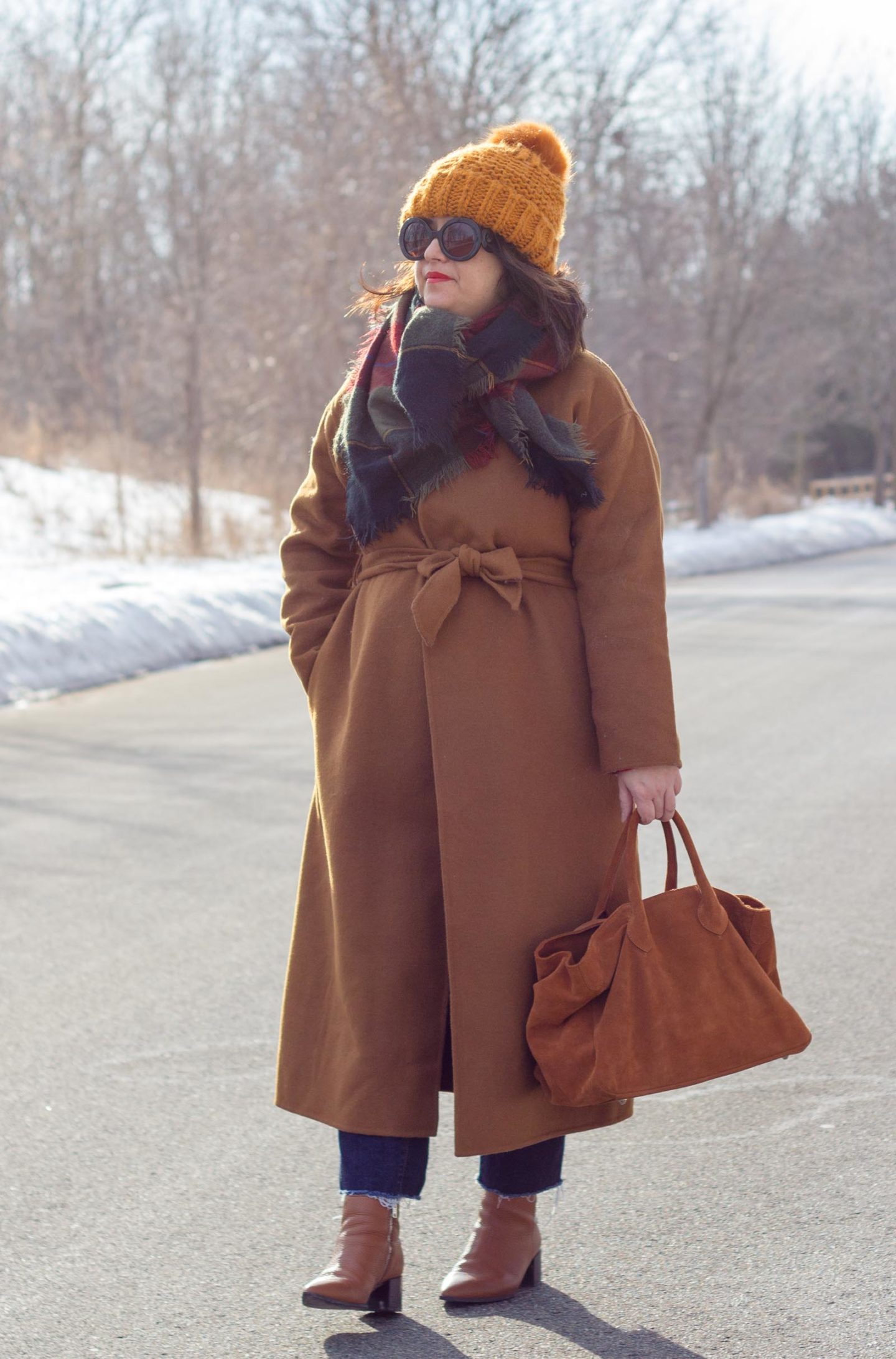 and other stories belted wool coat winter outfit
