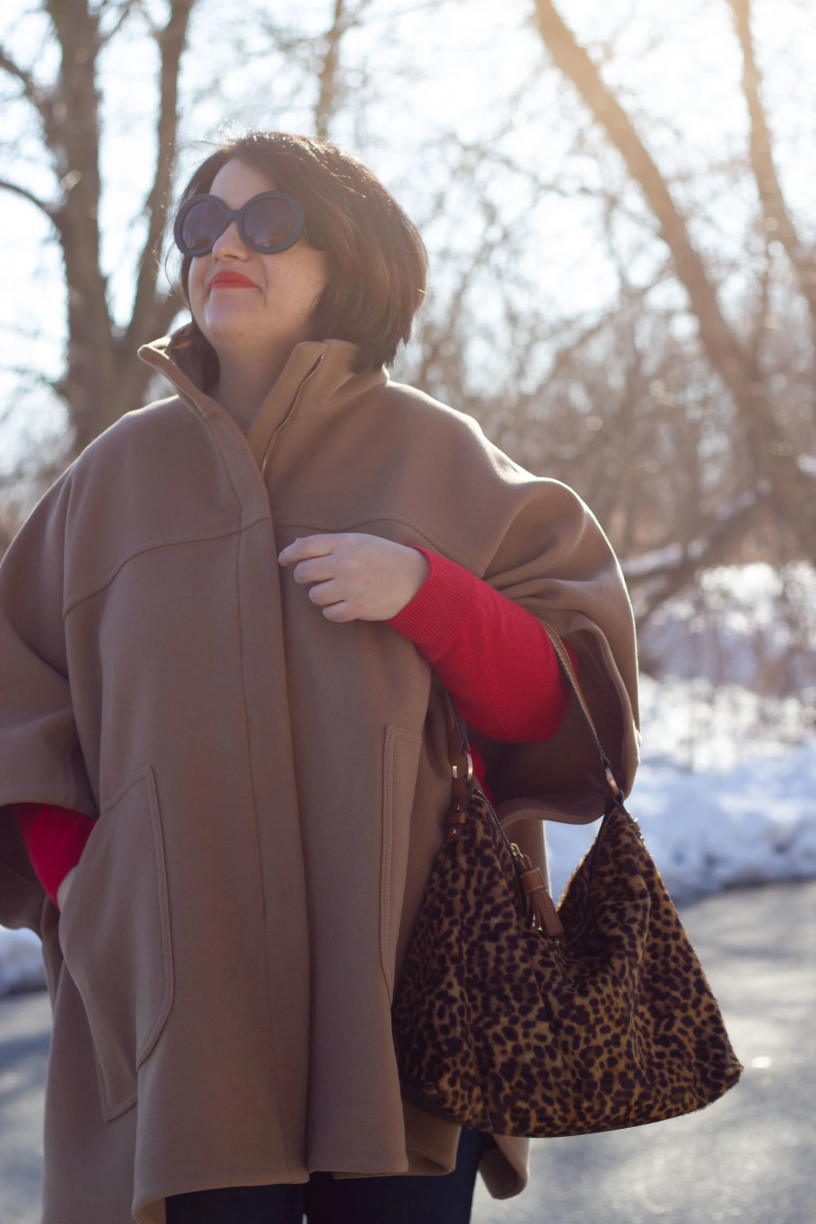 spring cape outfit
