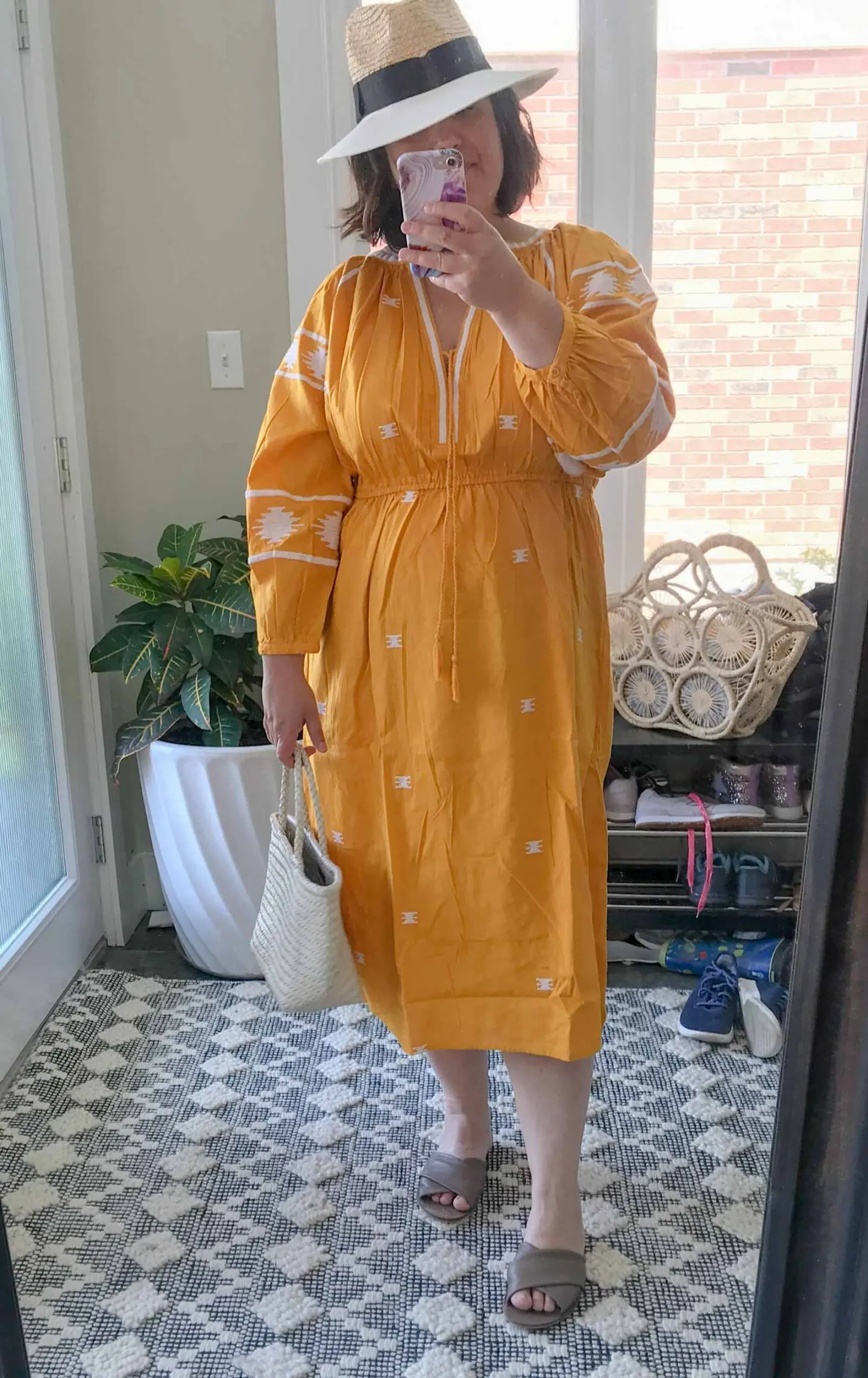 yellow h&m dress