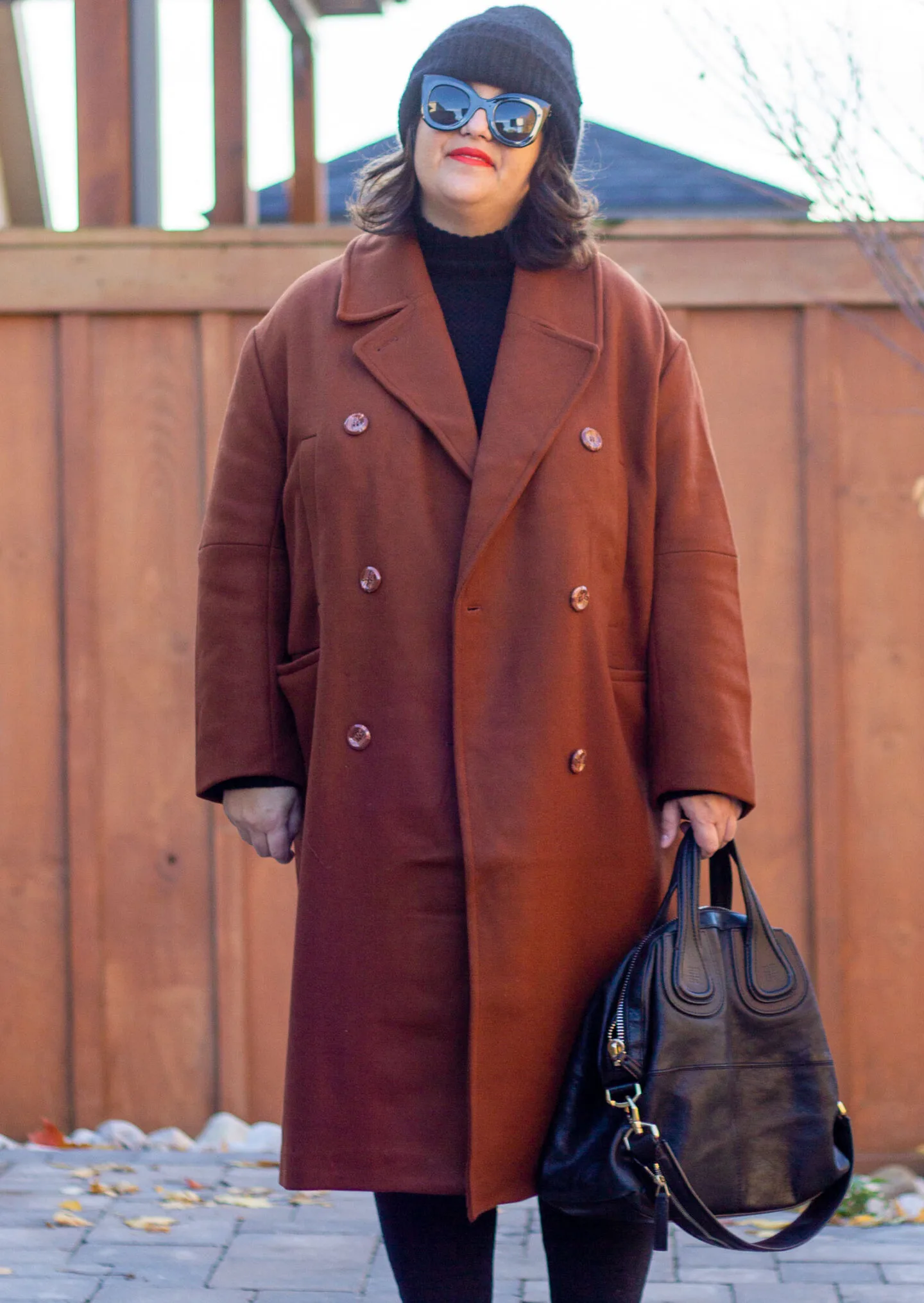 chestnut wool coat