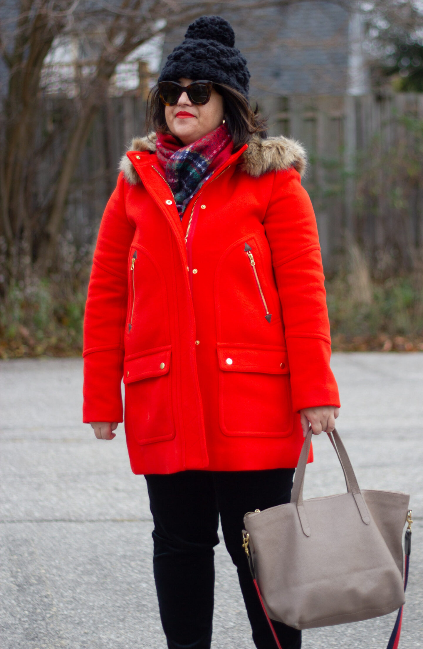 jcrew red chateau parka