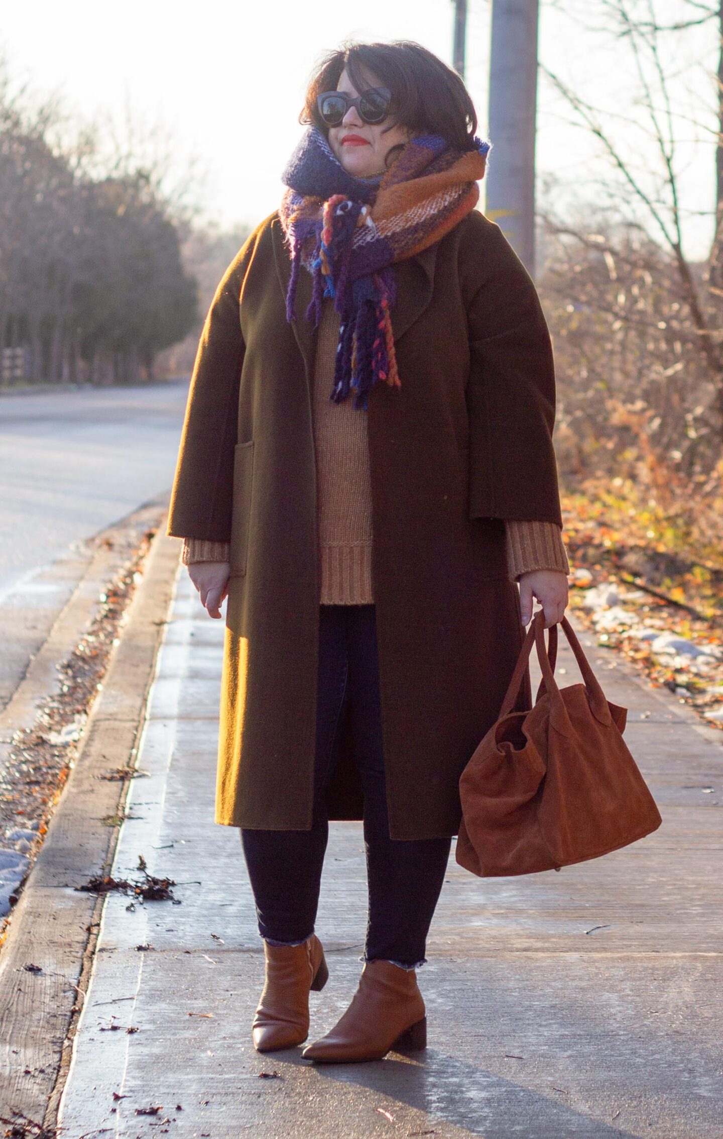 neutral outfit browns and moss