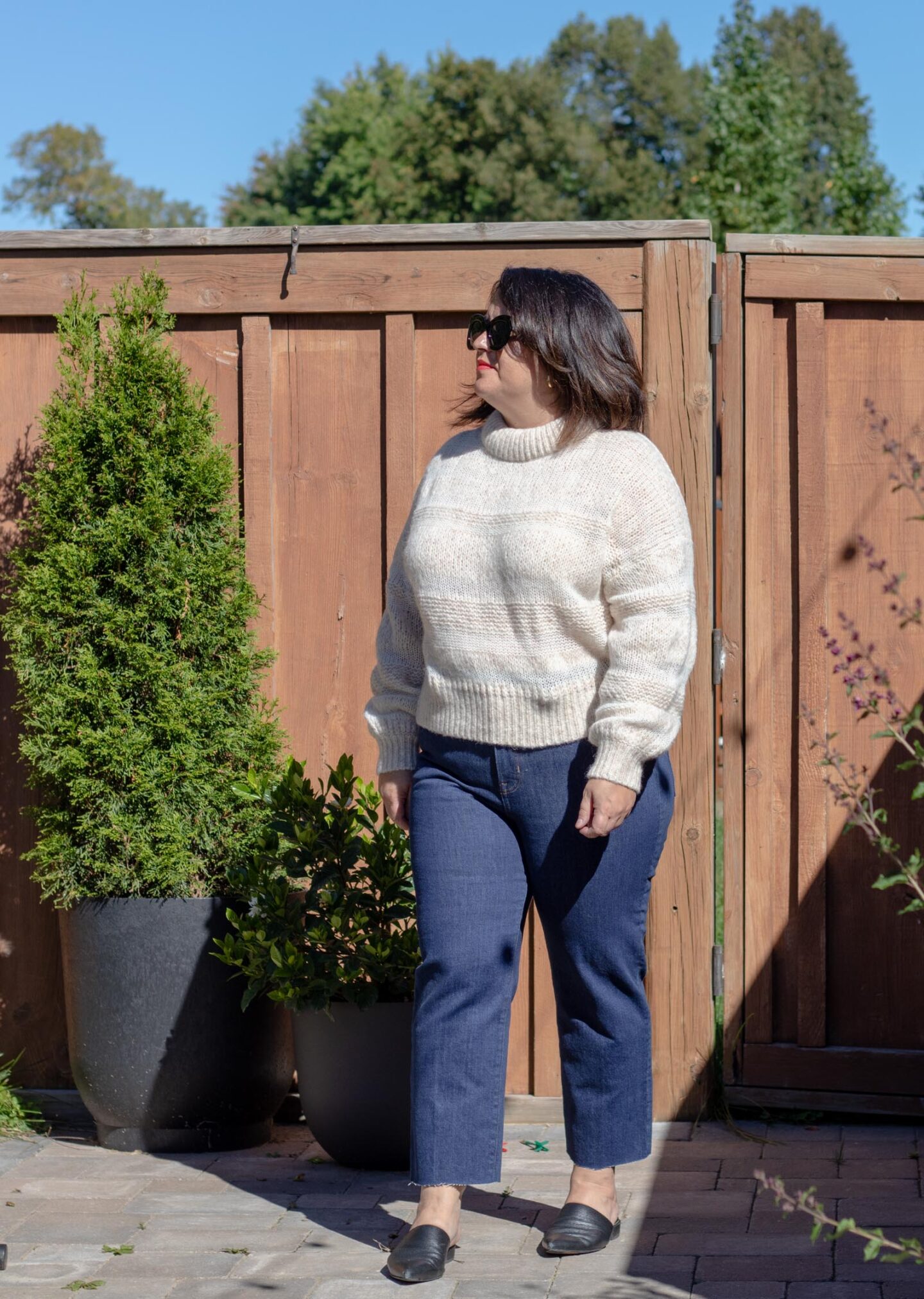 puff sweater with jeans